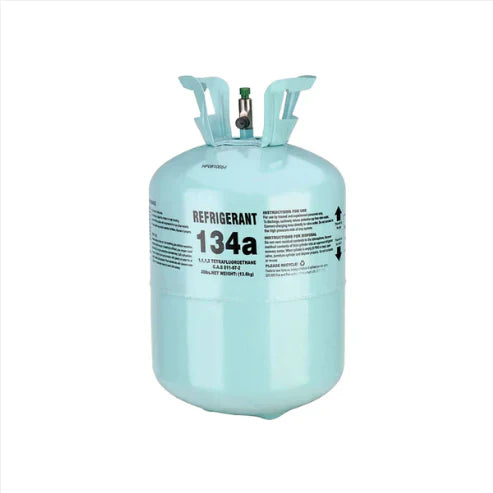 R-134a refrigerant 30 lb cylinder, front view
