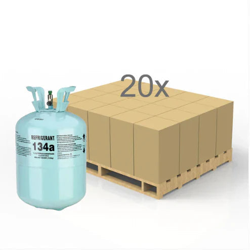 R-134a refrigerant cylinder side view